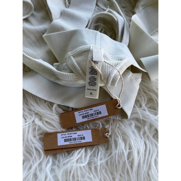 Skims Cotton Rib Thong Bundle Bone Size XL - Picture 6 of 9